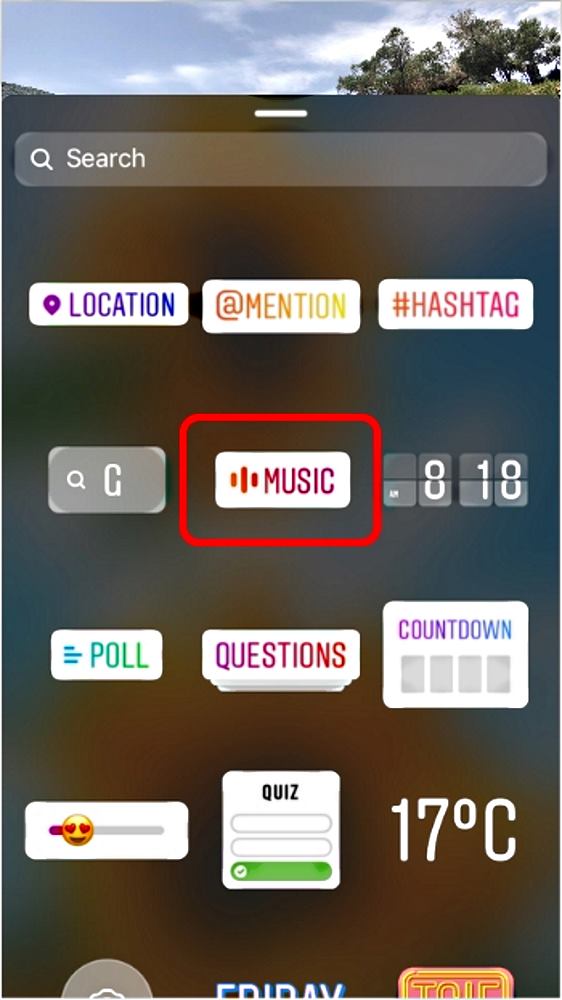 How to add music to Instagram story Photo Step 2